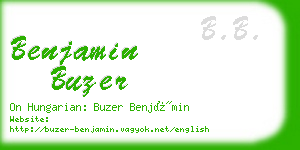 benjamin buzer business card